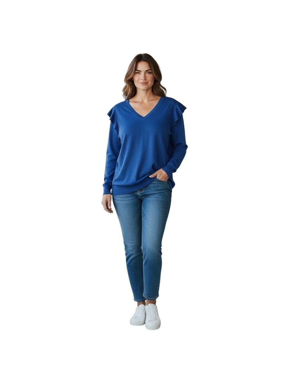 Torrid Ruffle Shoulder V-Neck Pullover Sweater Women’s 2X